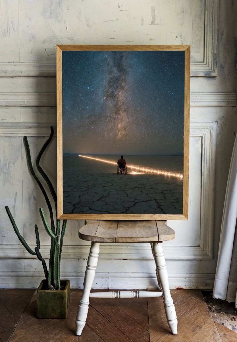 Milky Way Desert Wheelchair Poster. — room view 1