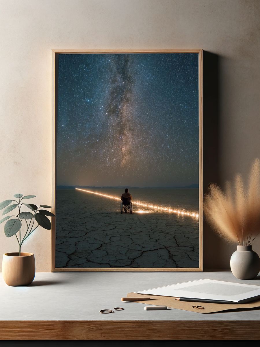 Milky Way Desert Wheelchair Poster. — room view 2