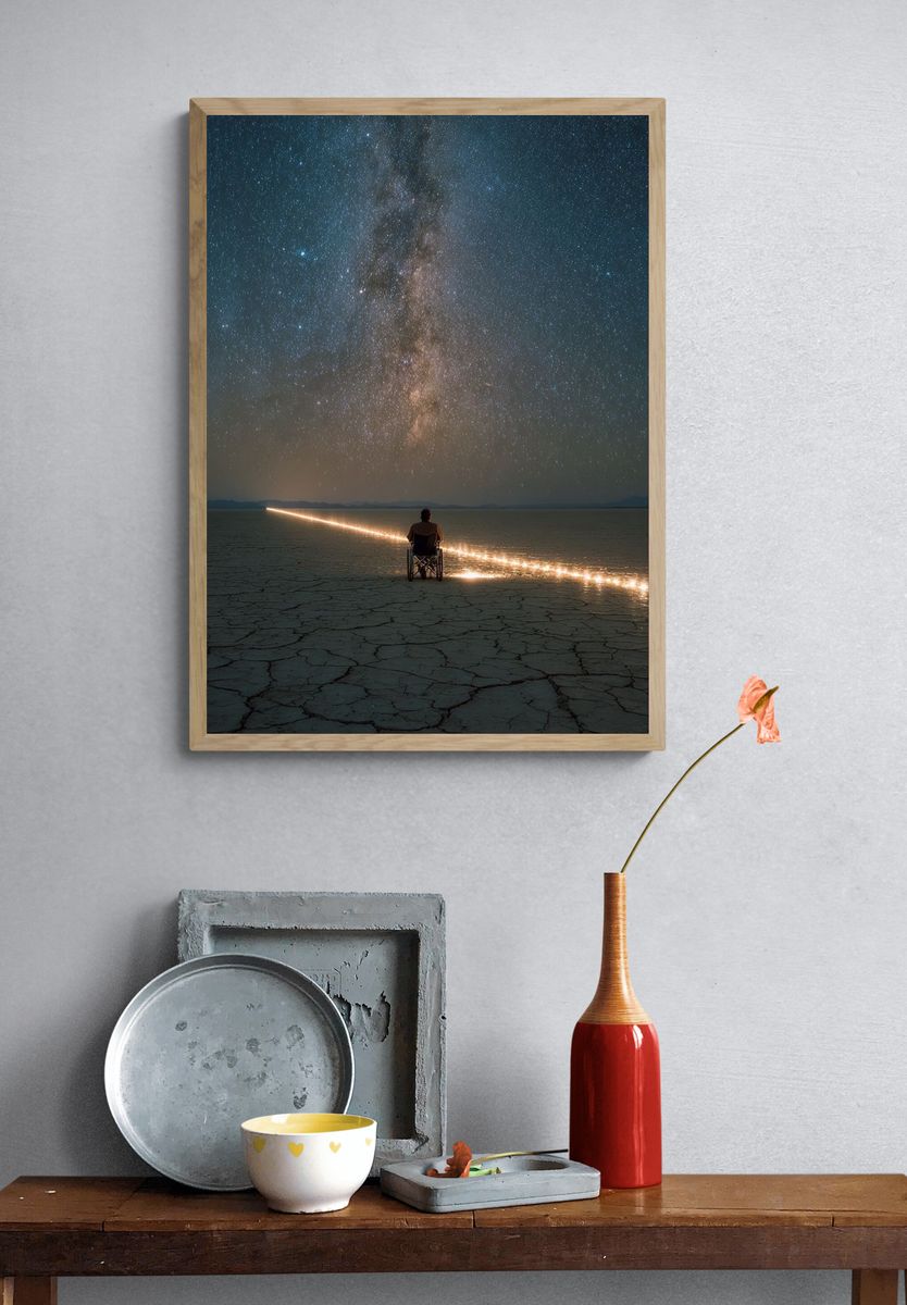 Milky Way Desert Wheelchair Poster. — room view 3