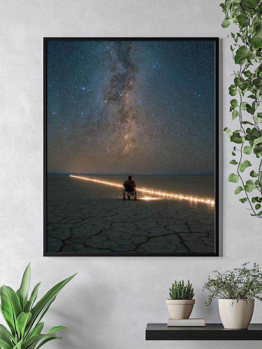 Milky Way Desert Wheelchair Poster. — room view 4