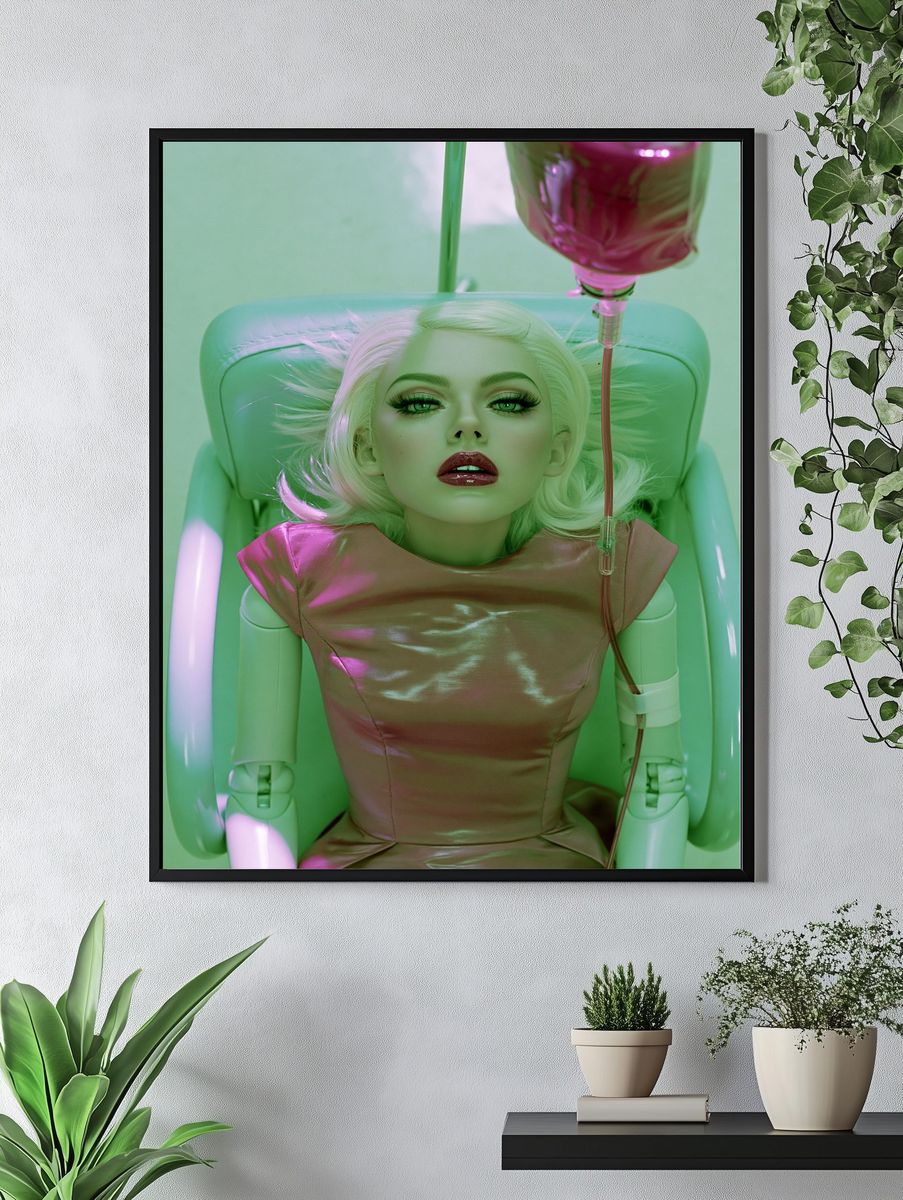 Cyber Glam Portrait Poster. — room view 4