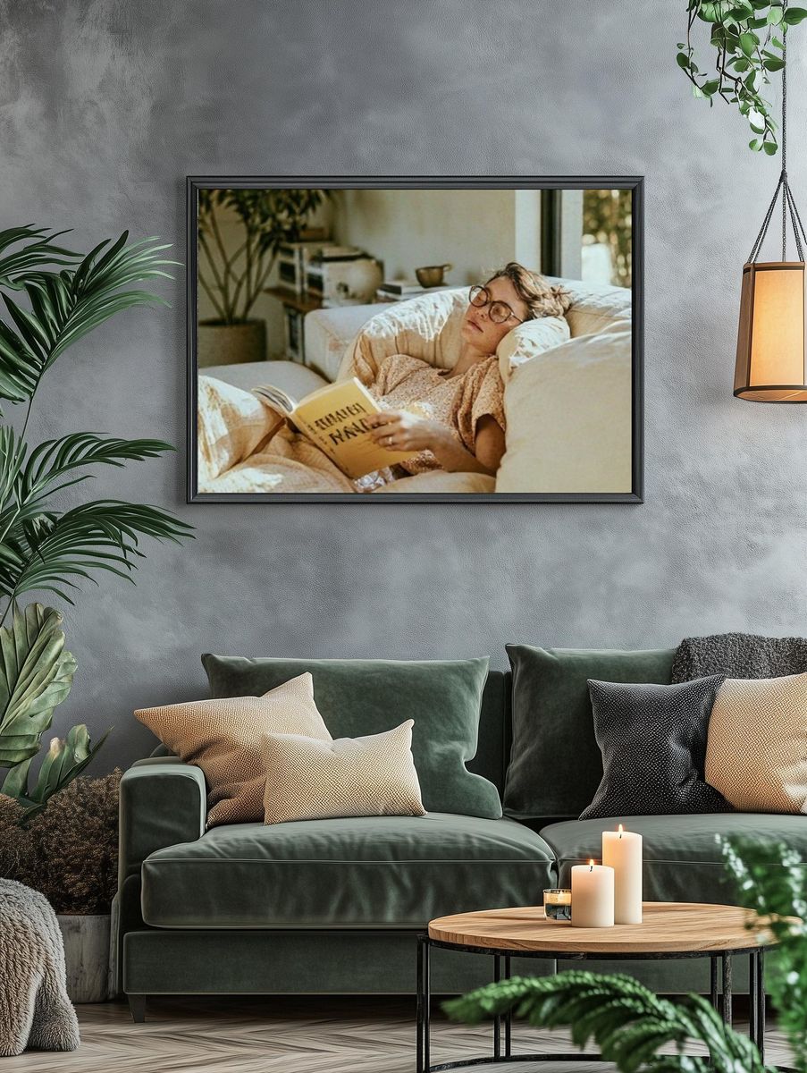 Cozy Reading Moment Photography Poster. — room view 4