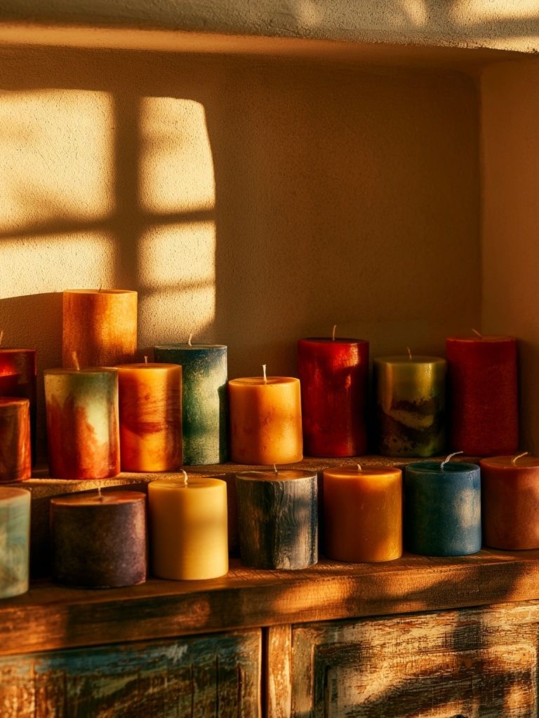 Sunlit Candle Still Life Photography Poster. poster detail