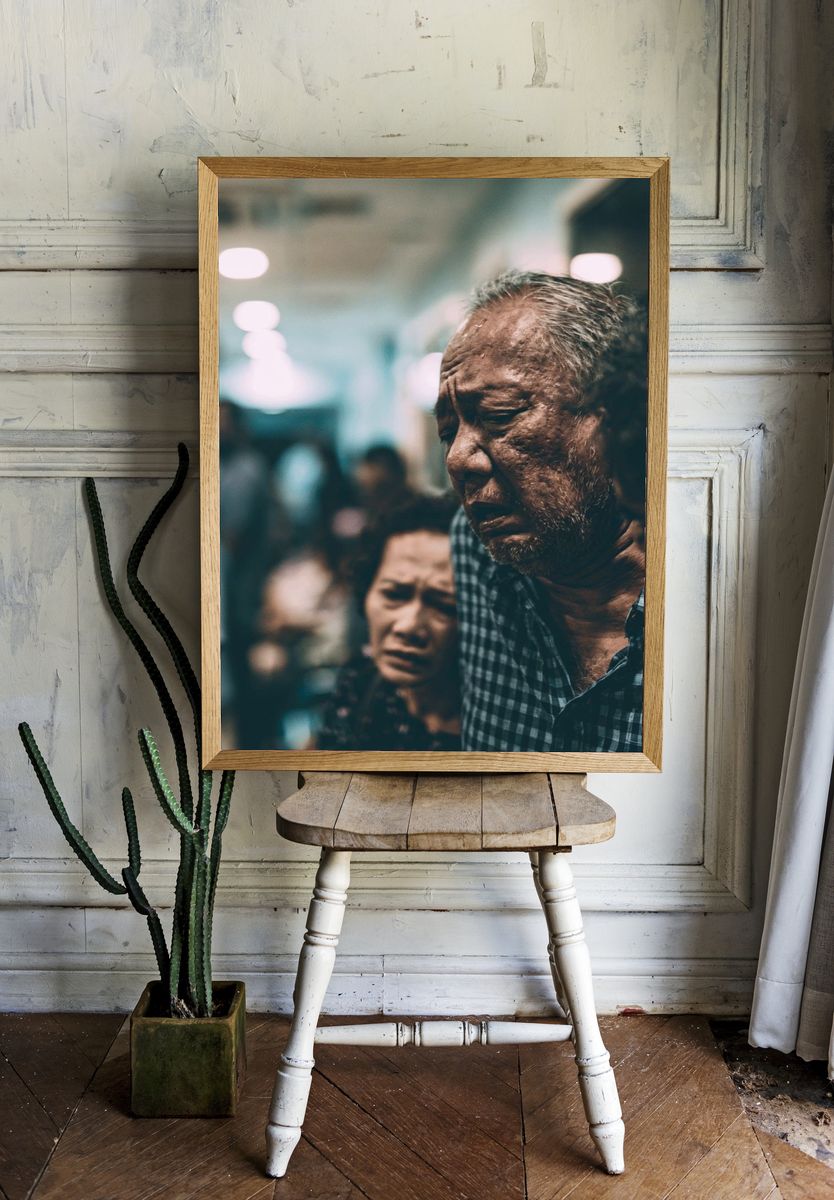 Emotional Street Portrait Poster. room preview