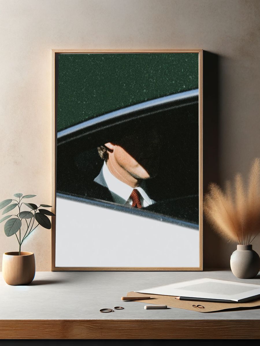 Car Window Portrait Photography Poster. — room view 2