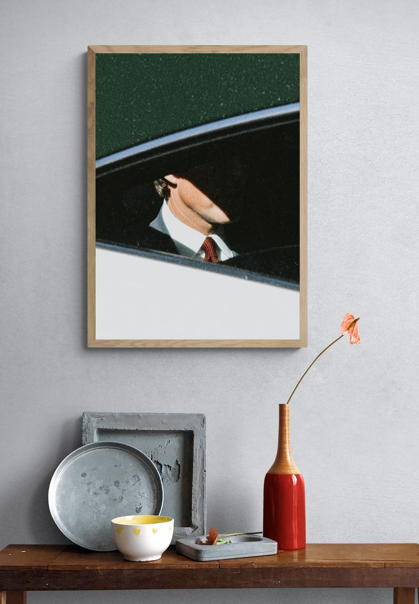 Car Window Portrait Photography Poster. — room view 3