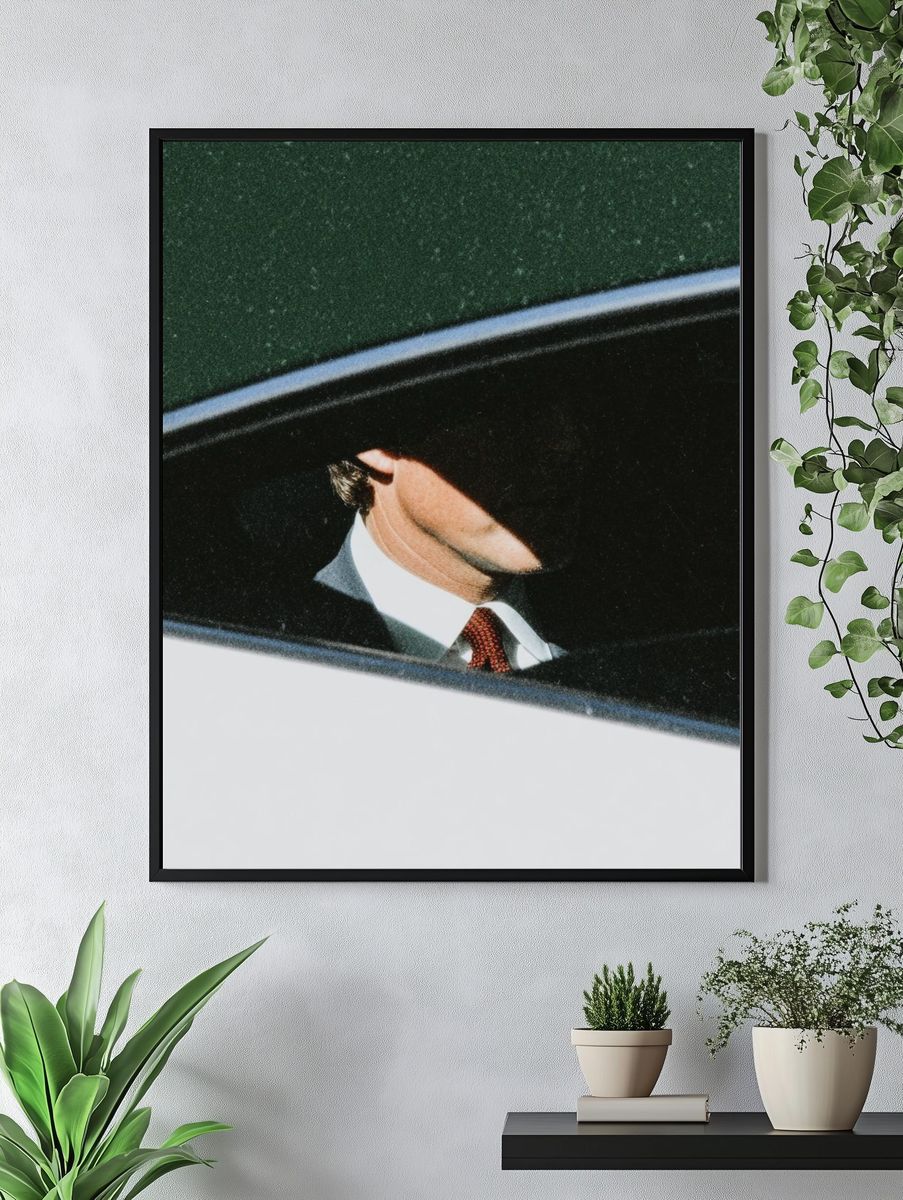 Car Window Portrait Photography Poster. — room view 4