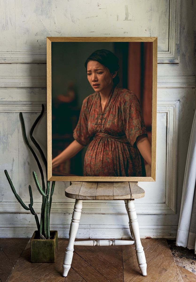 Anxious Woman Portrait Poster. — room view 1