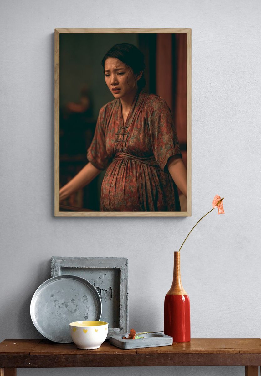 Anxious Woman Portrait Poster. — room view 3