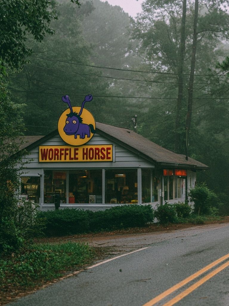 Worffle Horse Roadside Diner Photography Poster. poster detail