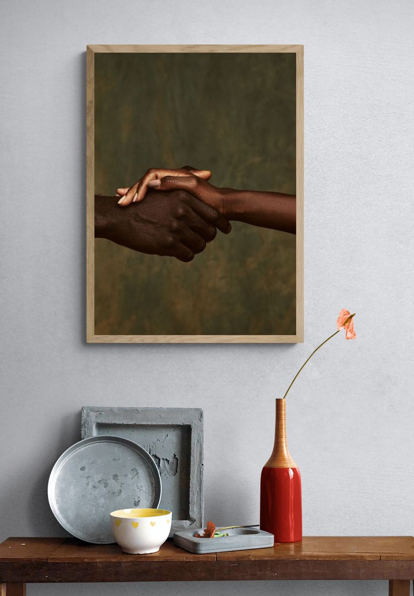 Hands of Unity Photography Poster. — room view 3