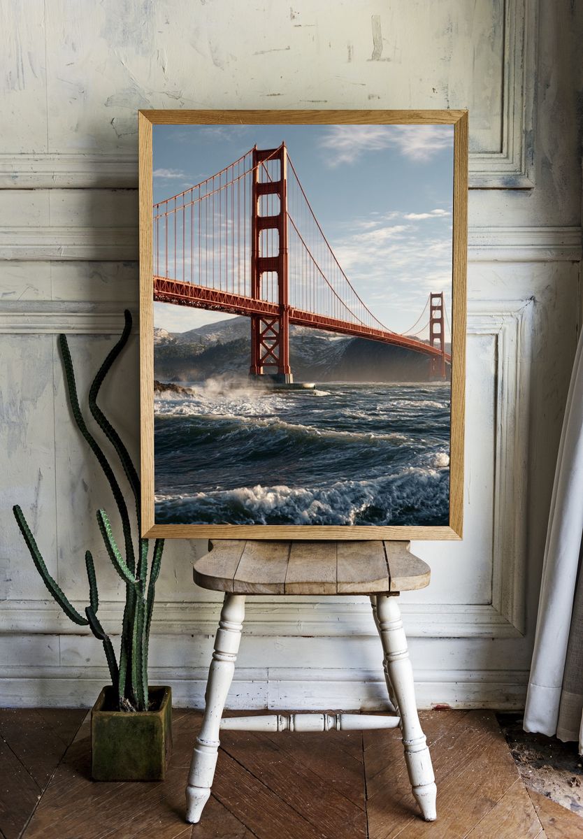 Golden Gate Bridge Landscape Print. room preview