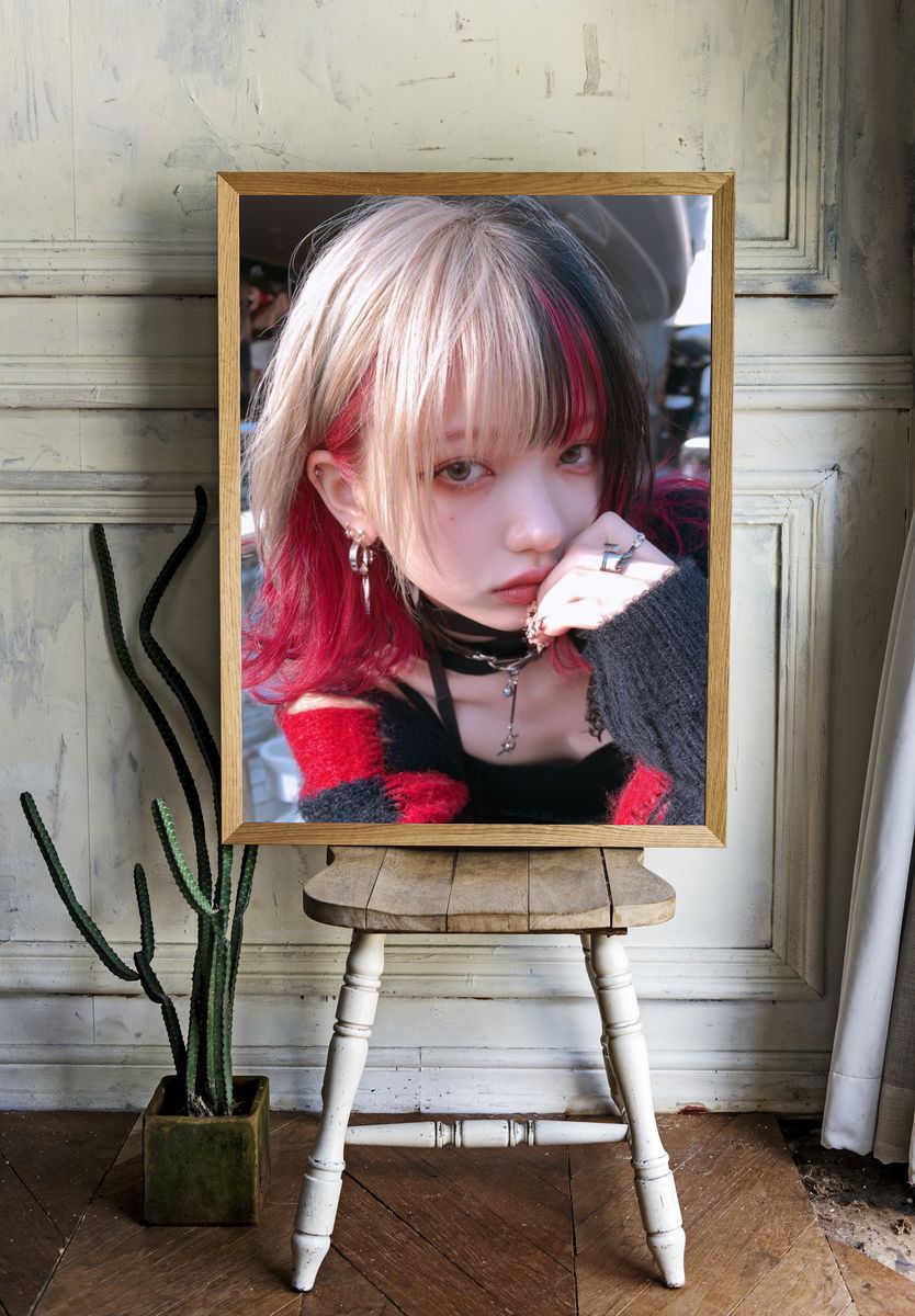 Gothic Street Portrait Print. room preview