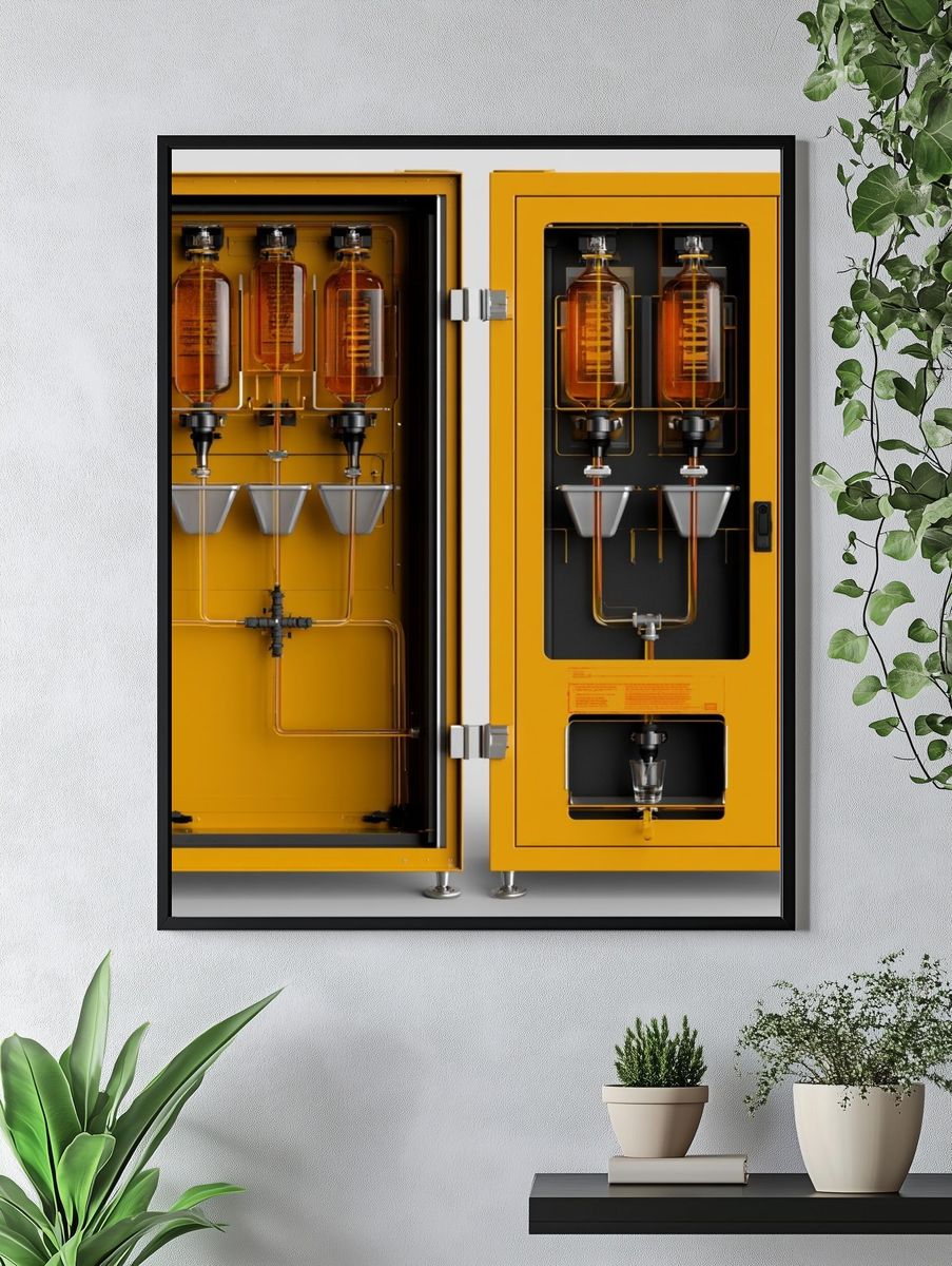 Industrial Coffee Machine Photography Poster. — room view 4