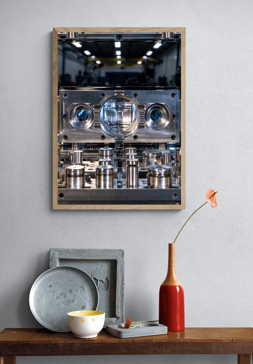 Industrial Machine Detail Photography Poster. — room view 3