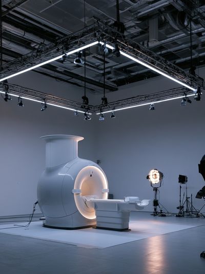 Futuristic MRI Studio Photography Poster.