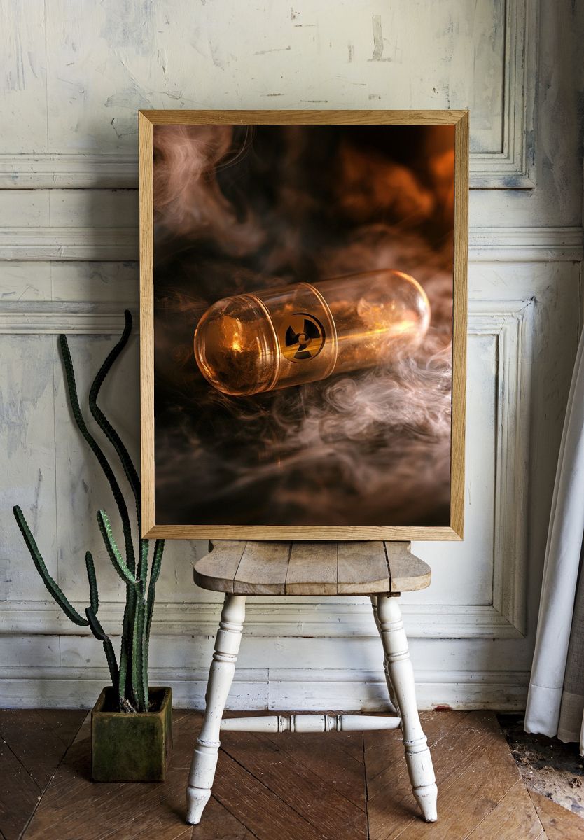 Radiant Capsule Photography Poster. room preview
