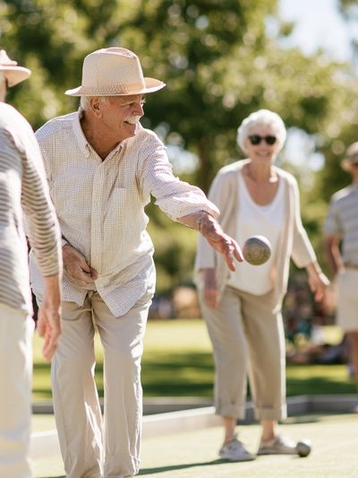 Lawn Bowling Friends Photography Poster.