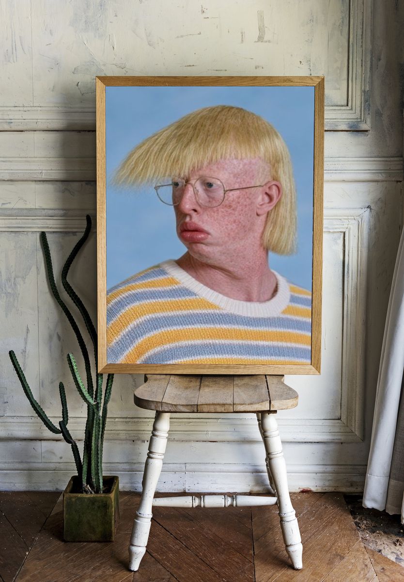 Freckled Portrait Photography Poster. room preview