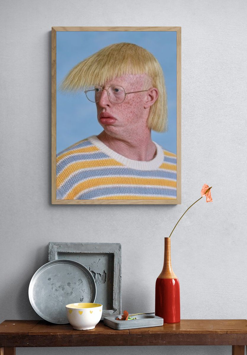 Freckled Portrait Photography Poster. — room view 3