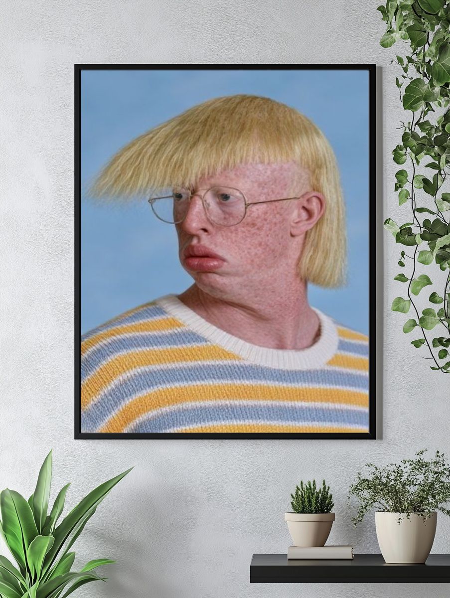 Freckled Portrait Photography Poster. — room view 4