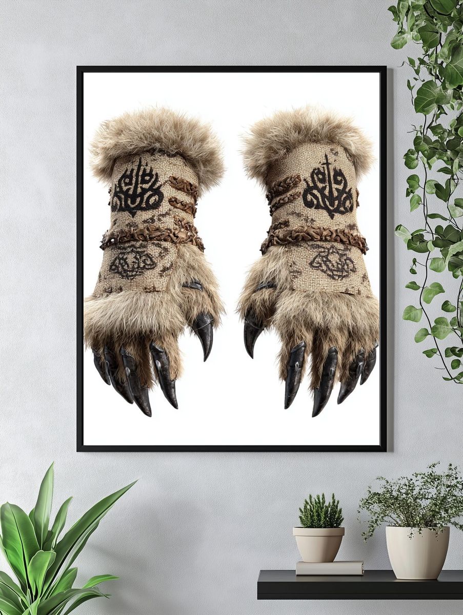 Ceremonial Beast Hands Photography Poster. — room view 4