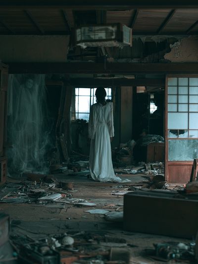 Haunted Abandoned House Photography Poster.