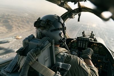Helicopter Pilot Cockpit Photography Poster.
