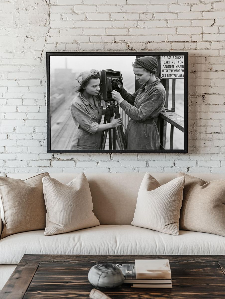 Vintage Women with Camera Poster. room preview