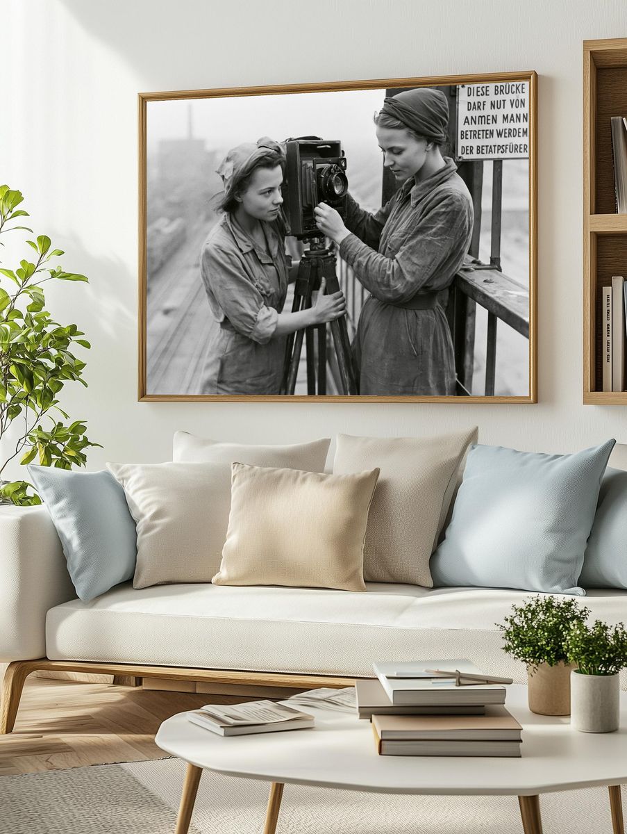 Vintage Women with Camera Poster. — room view 2