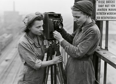 Vintage Women with Camera Poster.