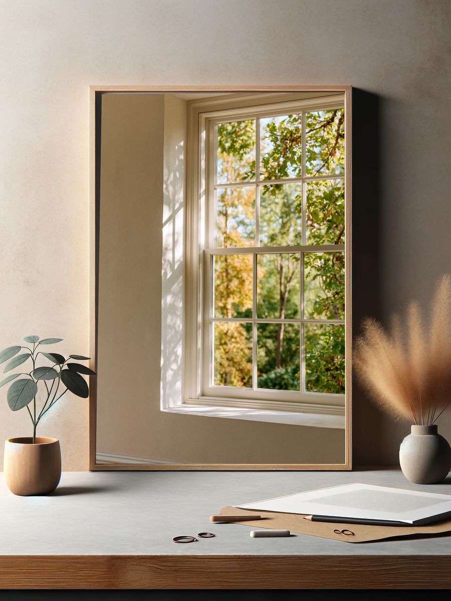 Sunlit Window View Photography Poster. — room view 2