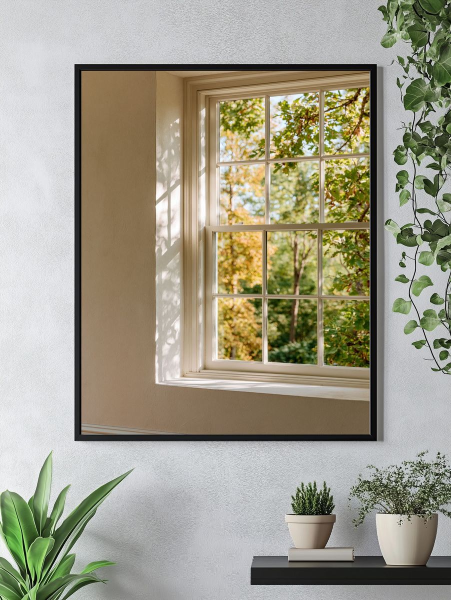 Sunlit Window View Photography Poster. — room view 4