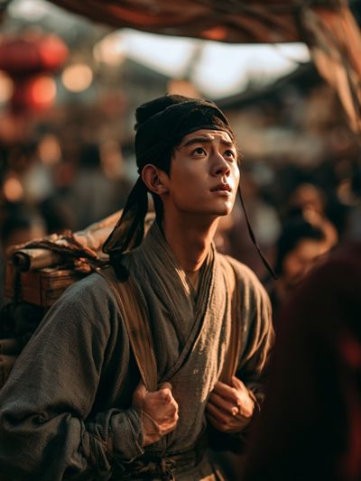 Ancient Traveler Portrait Print. poster