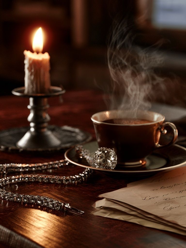 Candlelit Coffee Still Life Poster. poster — photography art