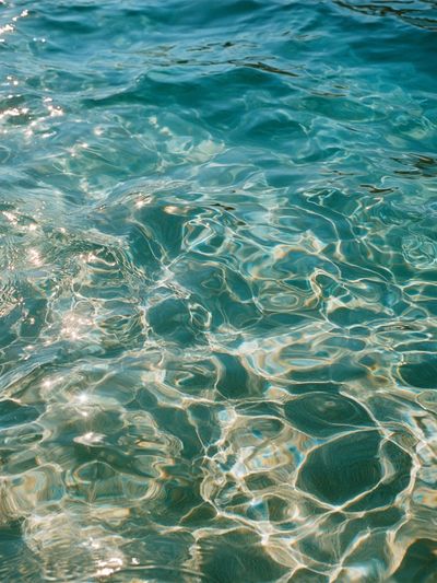 Turquoise Water Ripples Photography Poster.