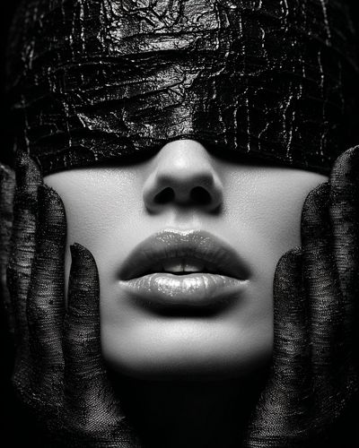 Monochrome Glam Portrait Print.
