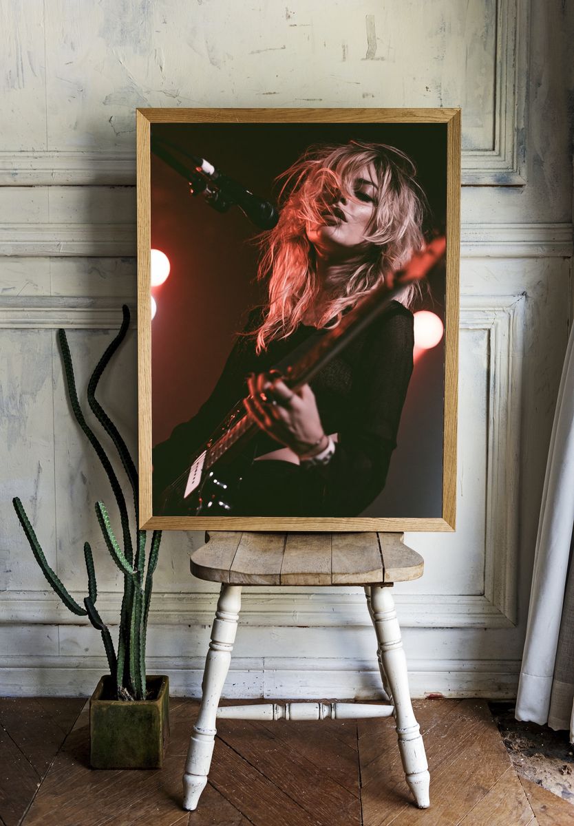 Live Guitarist Portrait Print. room preview