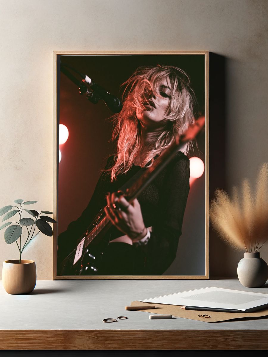 Live Guitarist Portrait Print. — room view 2