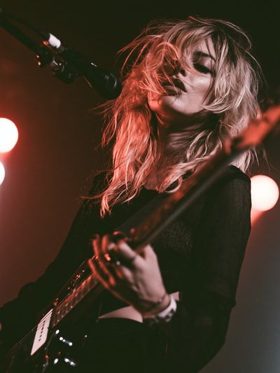 Live Guitarist Portrait Print. poster