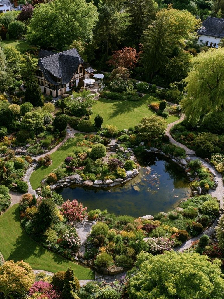 English Garden Estate Photography Poster. poster detail