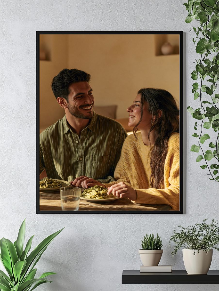 Cozy Dinner Date Photography Poster. — room view 4