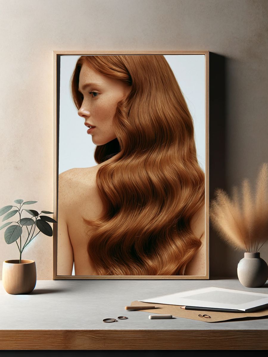 Red Hair Portrait Photography Poster. — room view 2