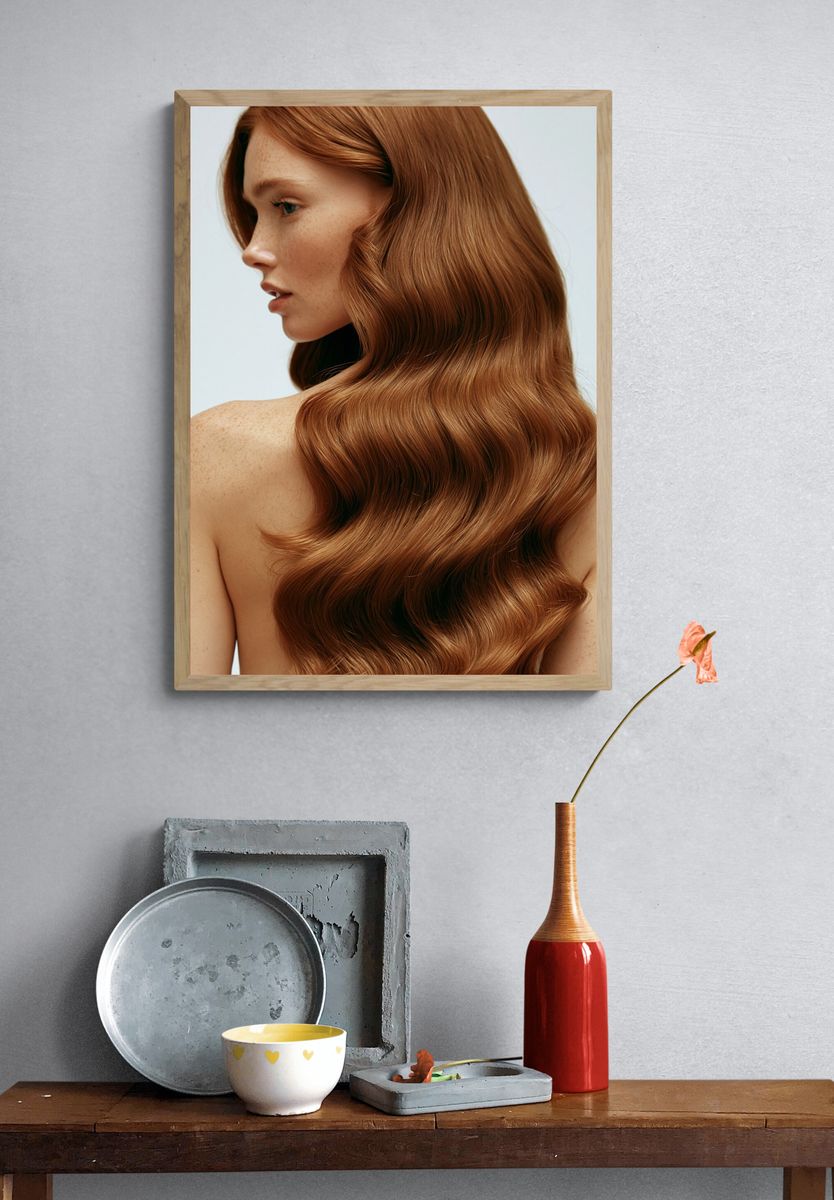 Red Hair Portrait Photography Poster. — room view 3