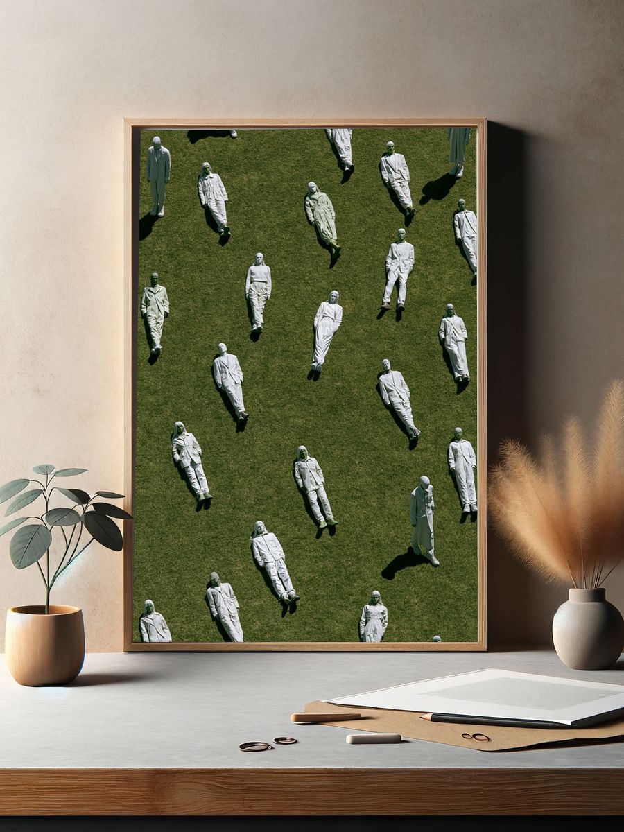 Floating Figures Photography Poster. — room view 2