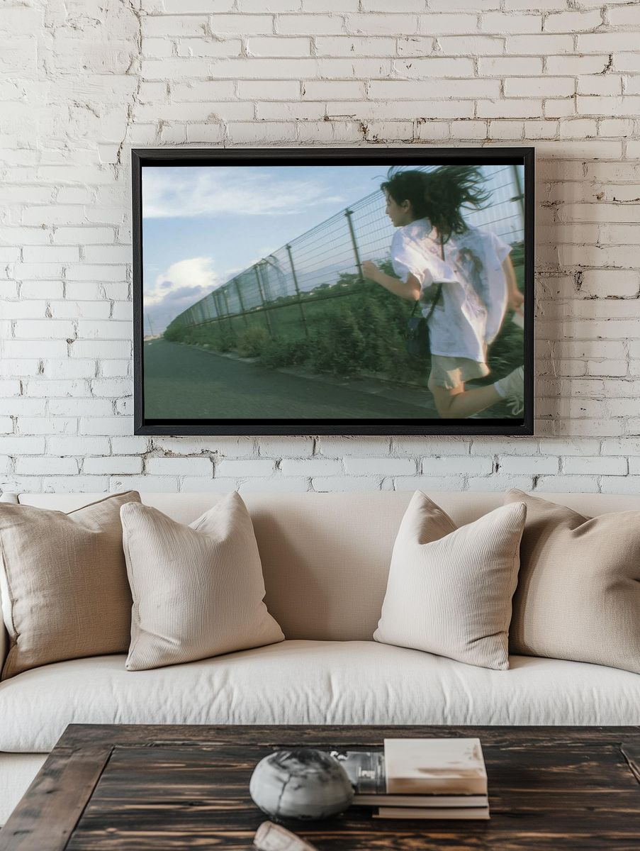 Running Girl Street Photography Poster. — room view 1