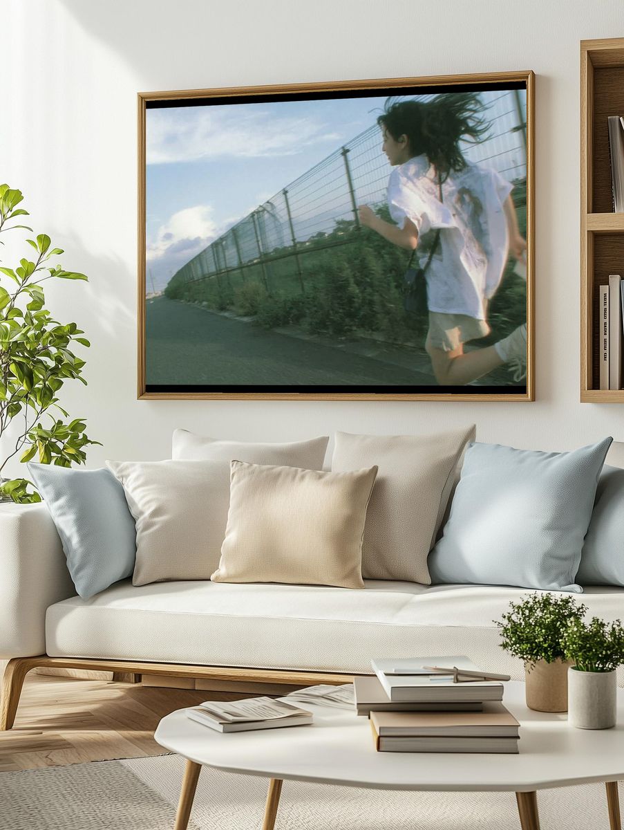Running Girl Street Photography Poster. — room view 2