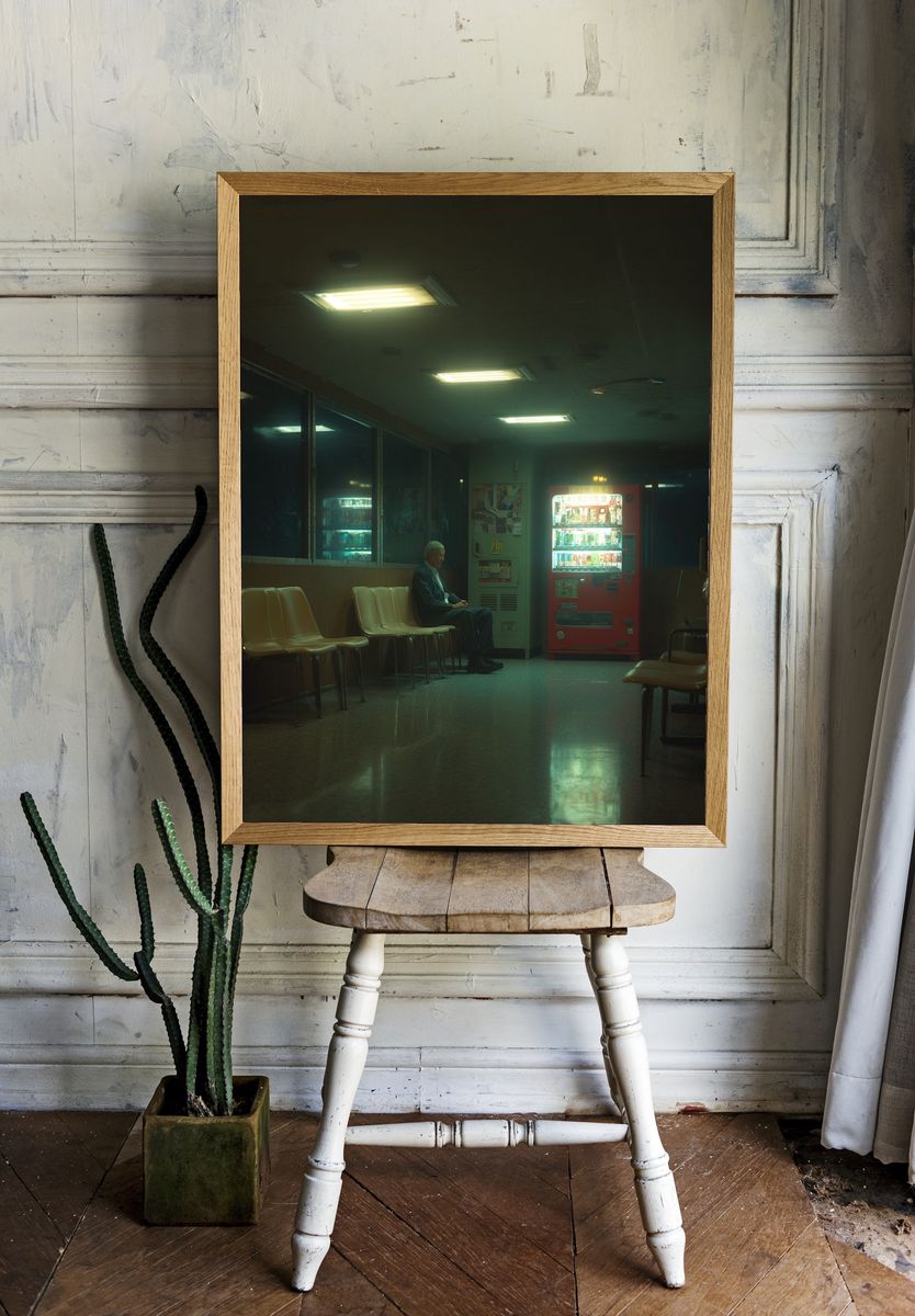Lonely Waiting Room Photography Poster. room preview