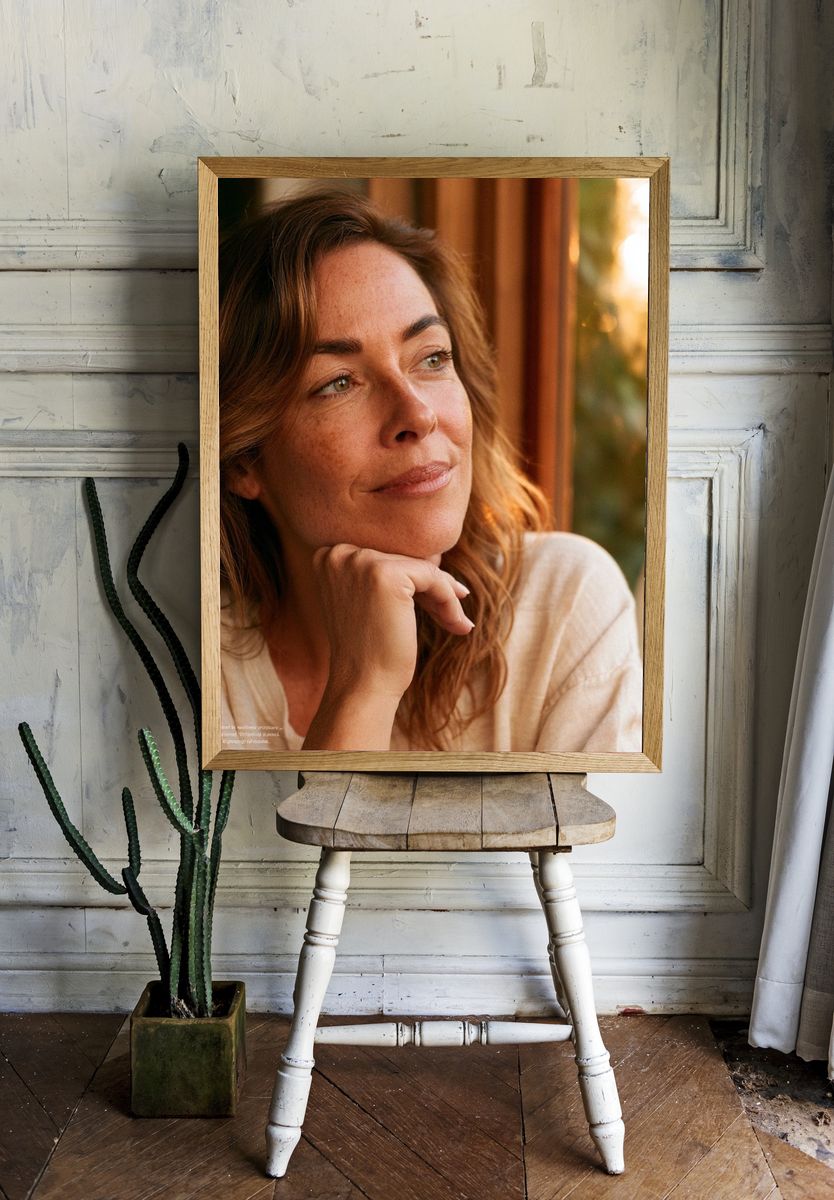 Warm Window Portrait Poster. — room view 1