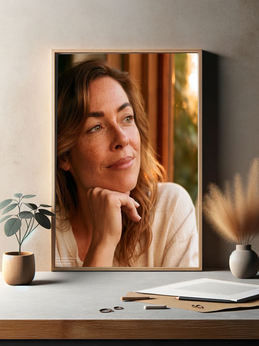 Warm Window Portrait Poster. — room view 2